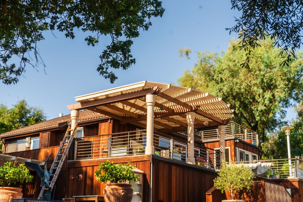 Custom NorCal estate after professional wood staining — Milestone Painting