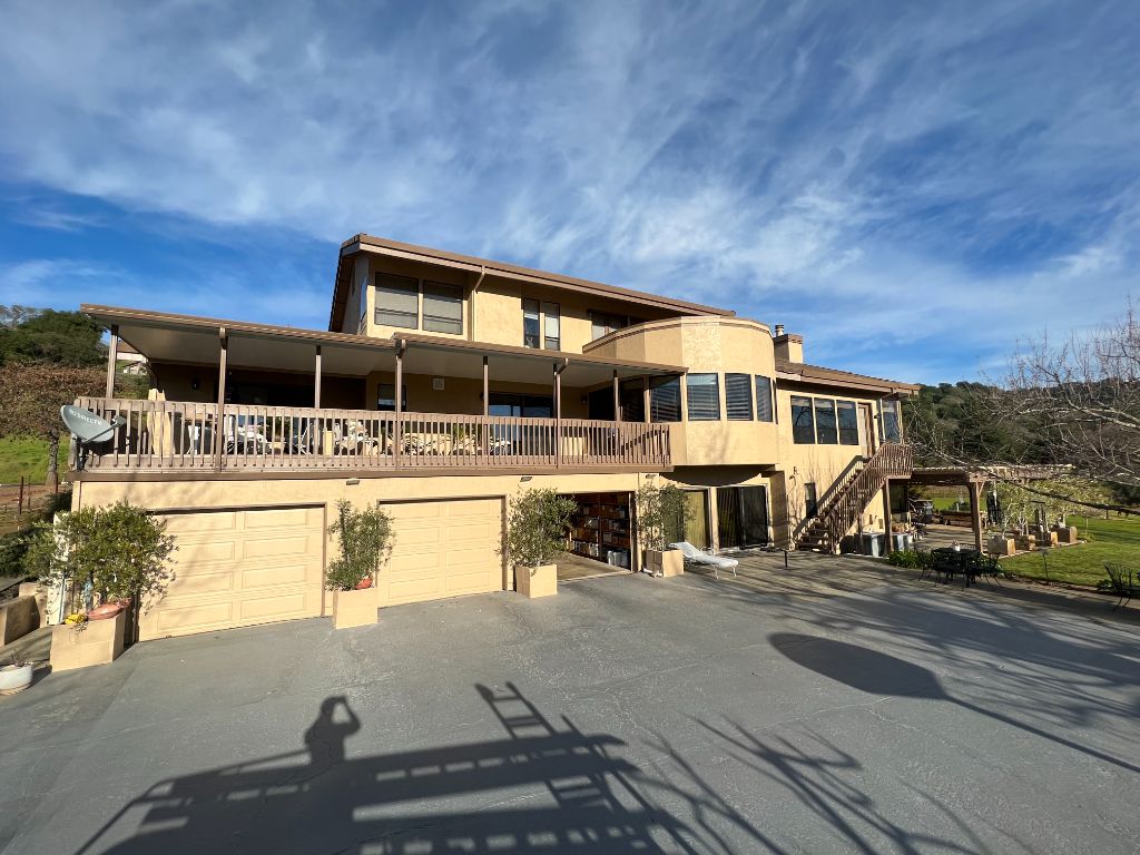 Hillside estate exterior painting — Milestone Painting NorCal